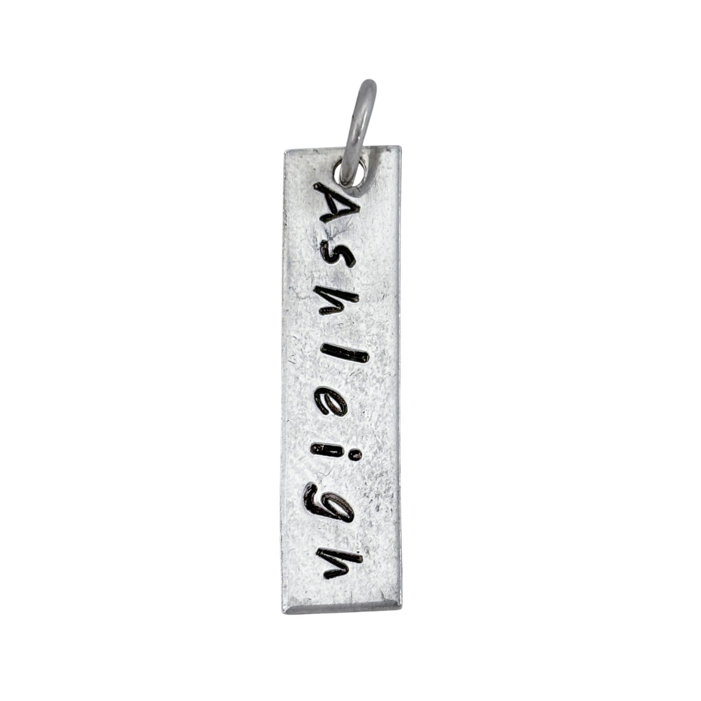 Vintage Sterling Silver 925 Ashleigh Name Bar Charm