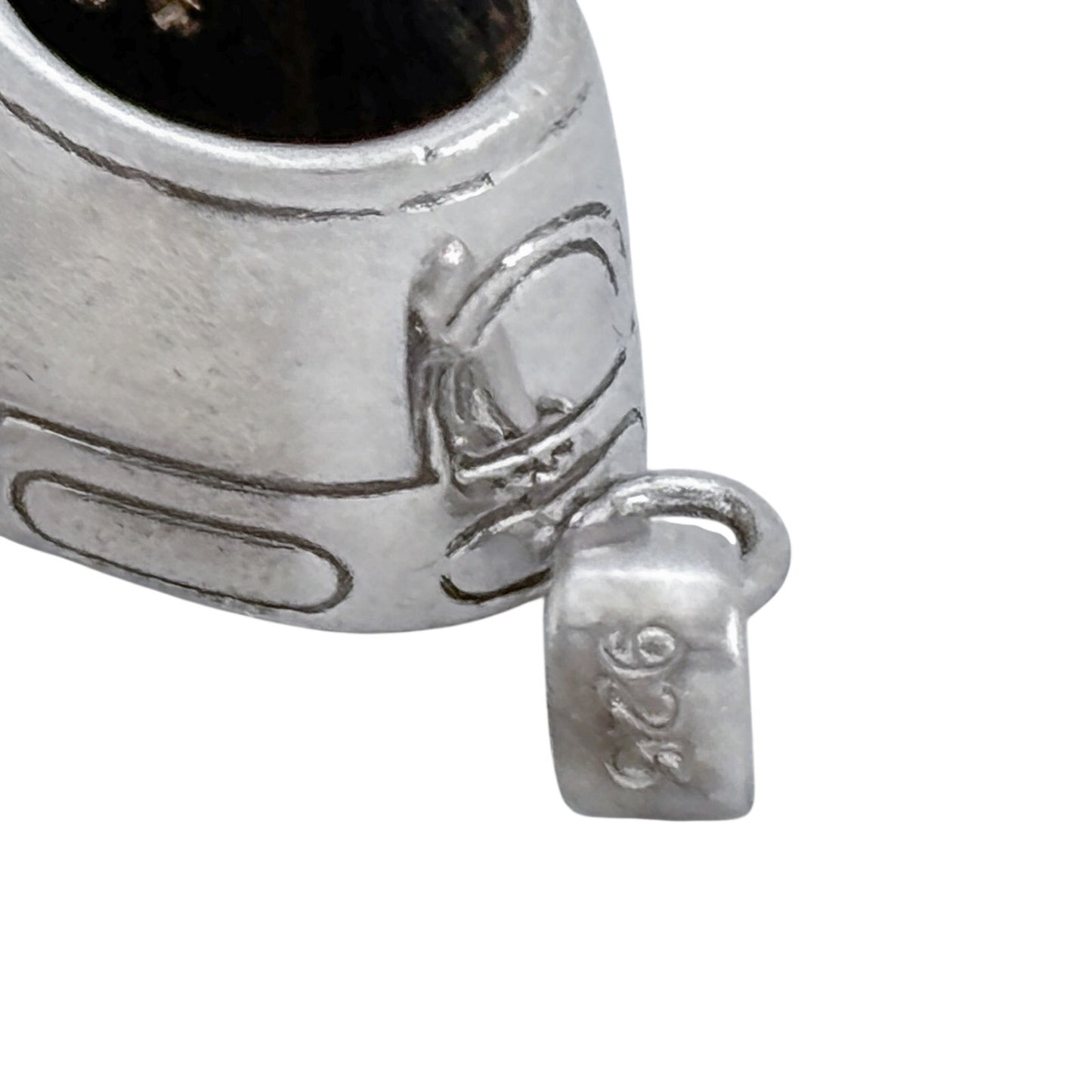 Vintage Sterling Silver 925 Cubic Zirconia Shoe Charm