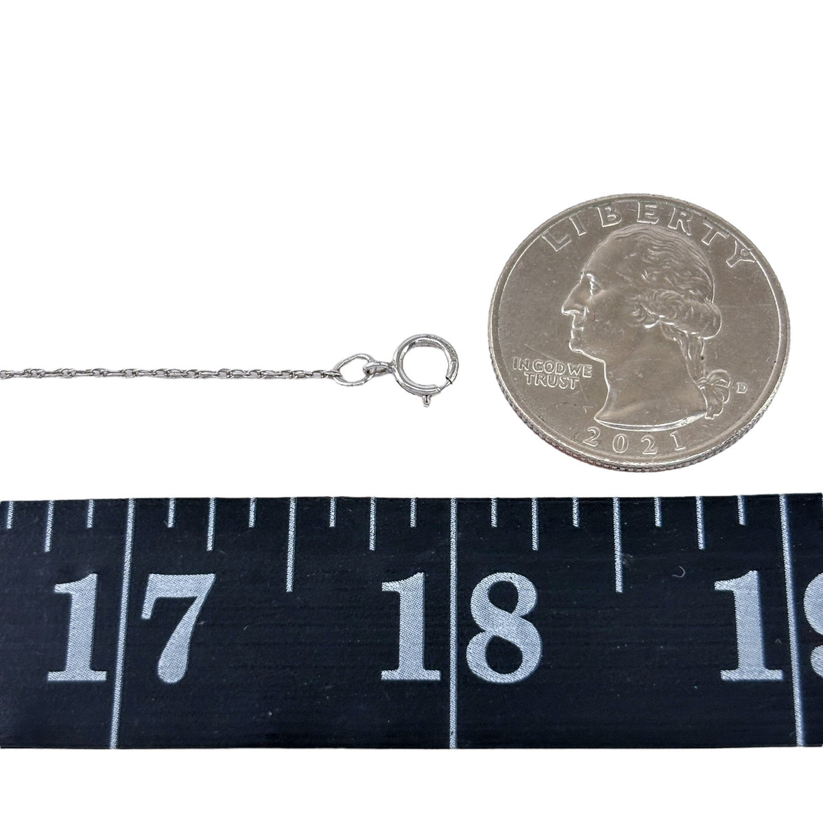 Vintage Sterling Silver 925 Cable Link Chain Necklace | 18"
