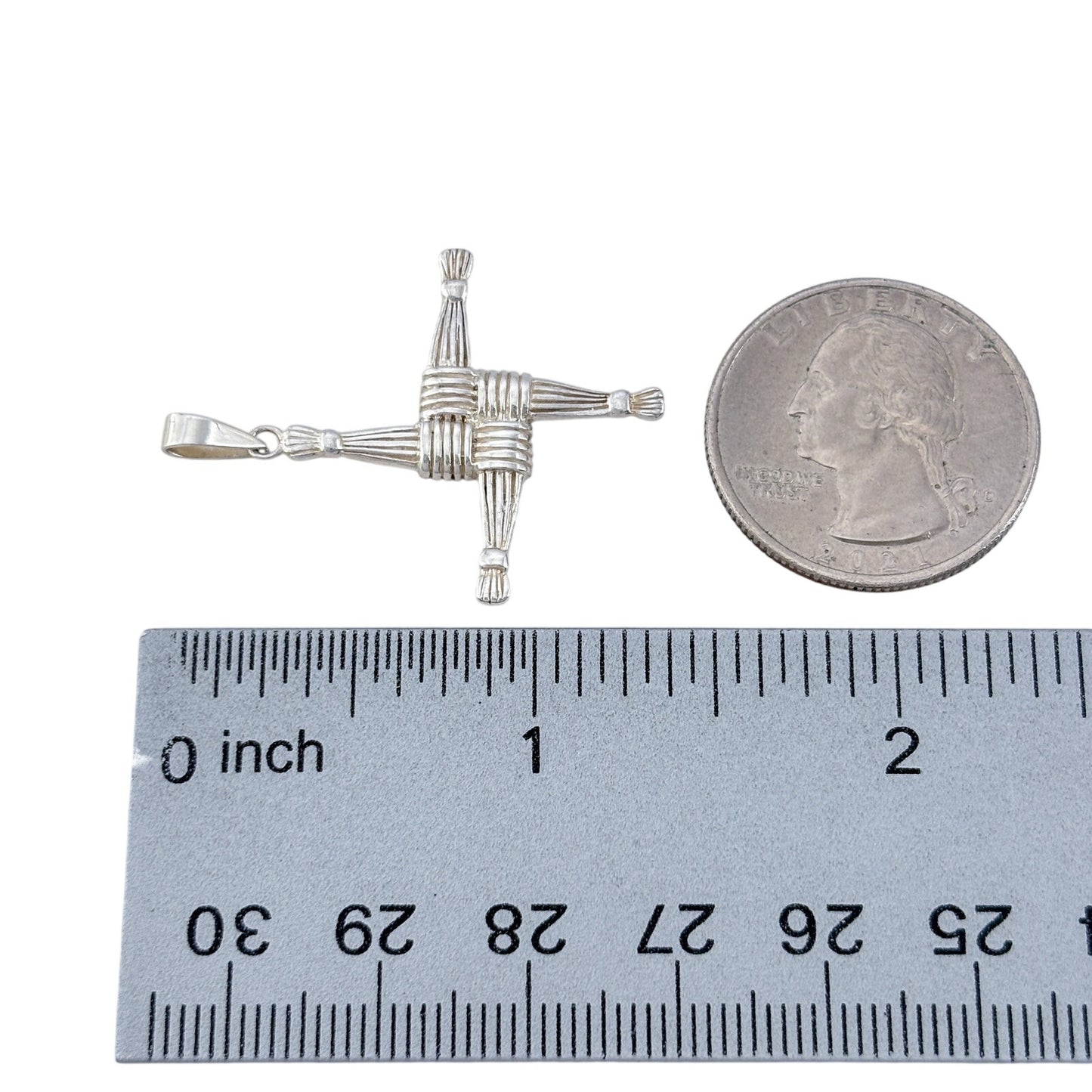 Vintage Sterling Silver 925 Saint Brigid's Cross Pendant