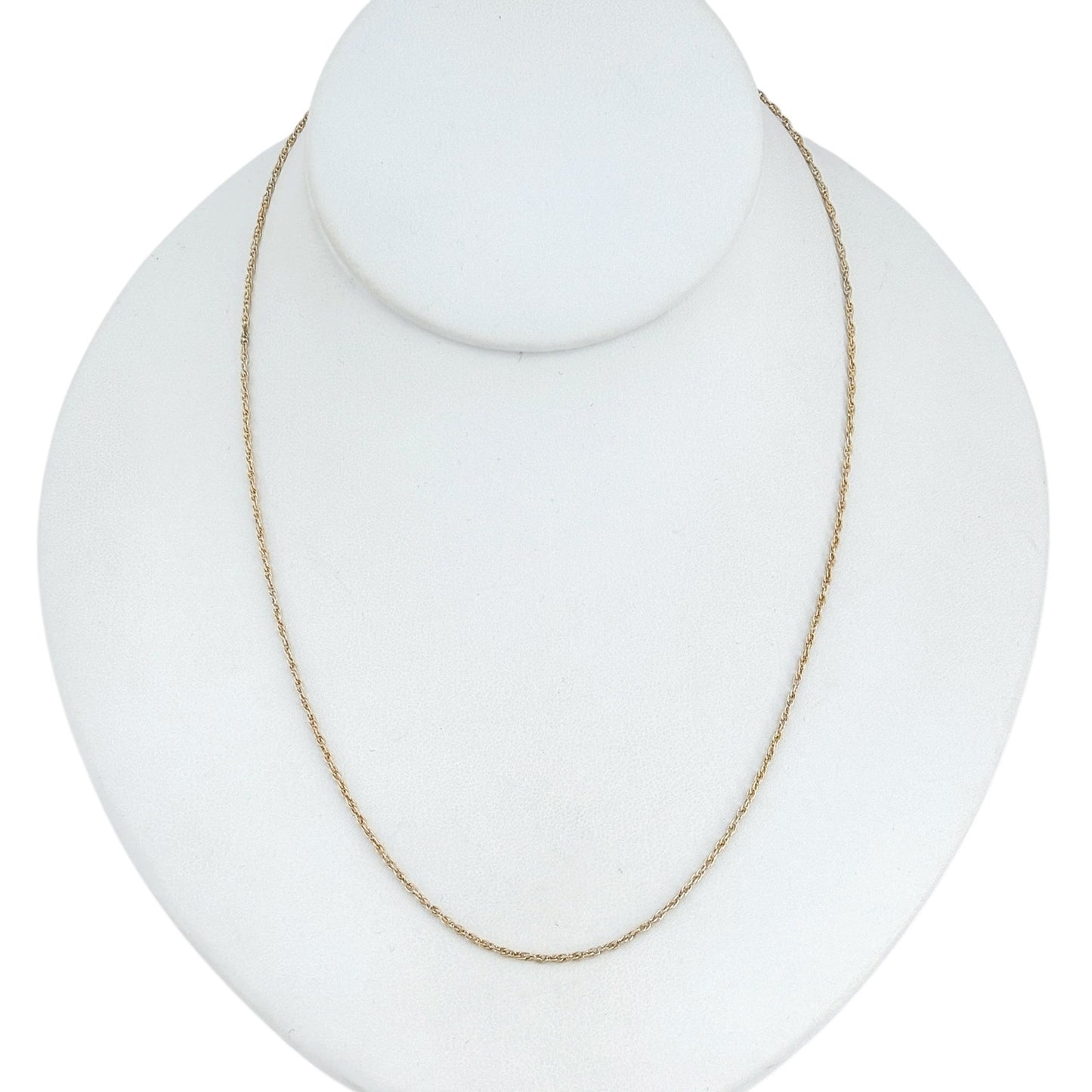 Vintage Gold-Tone Sterling Silver 925 Singapore Chain Necklace 18"