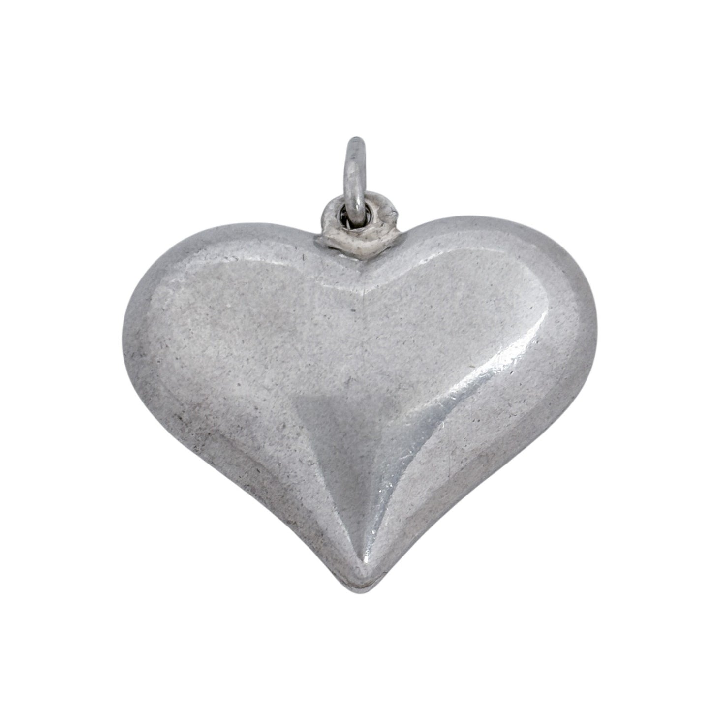 Vintage Sterling Silver 925 Puffy Heart Pendant