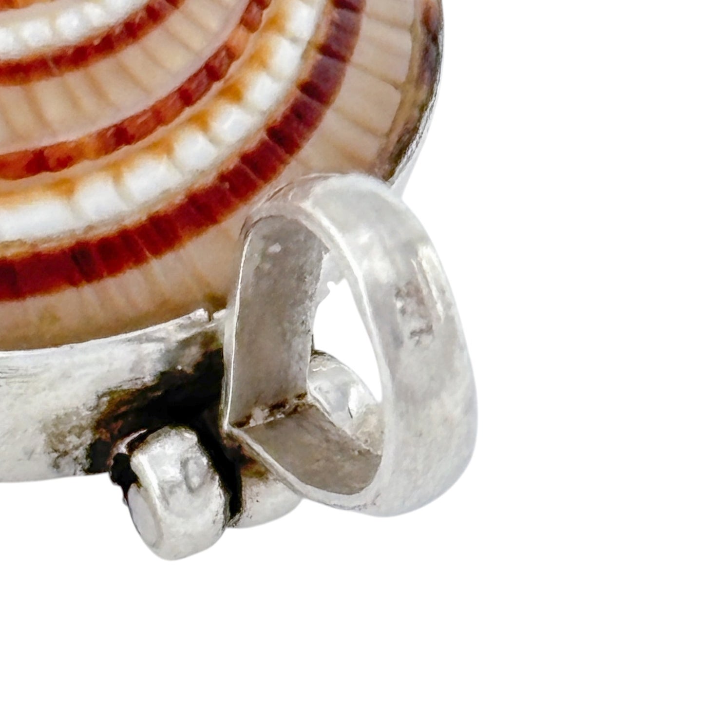 Vintage Sterling Silver 925 Spiral Shell Pendant