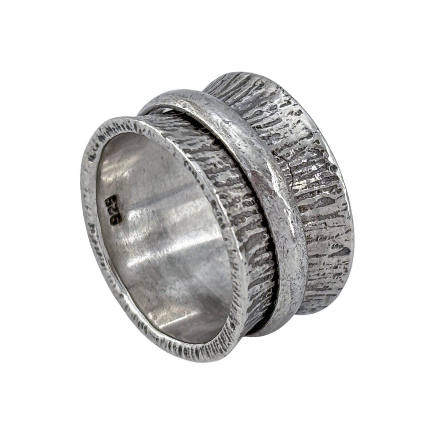 Vintage Sterling Silver 925 Spinner Fidget Ring Size 7