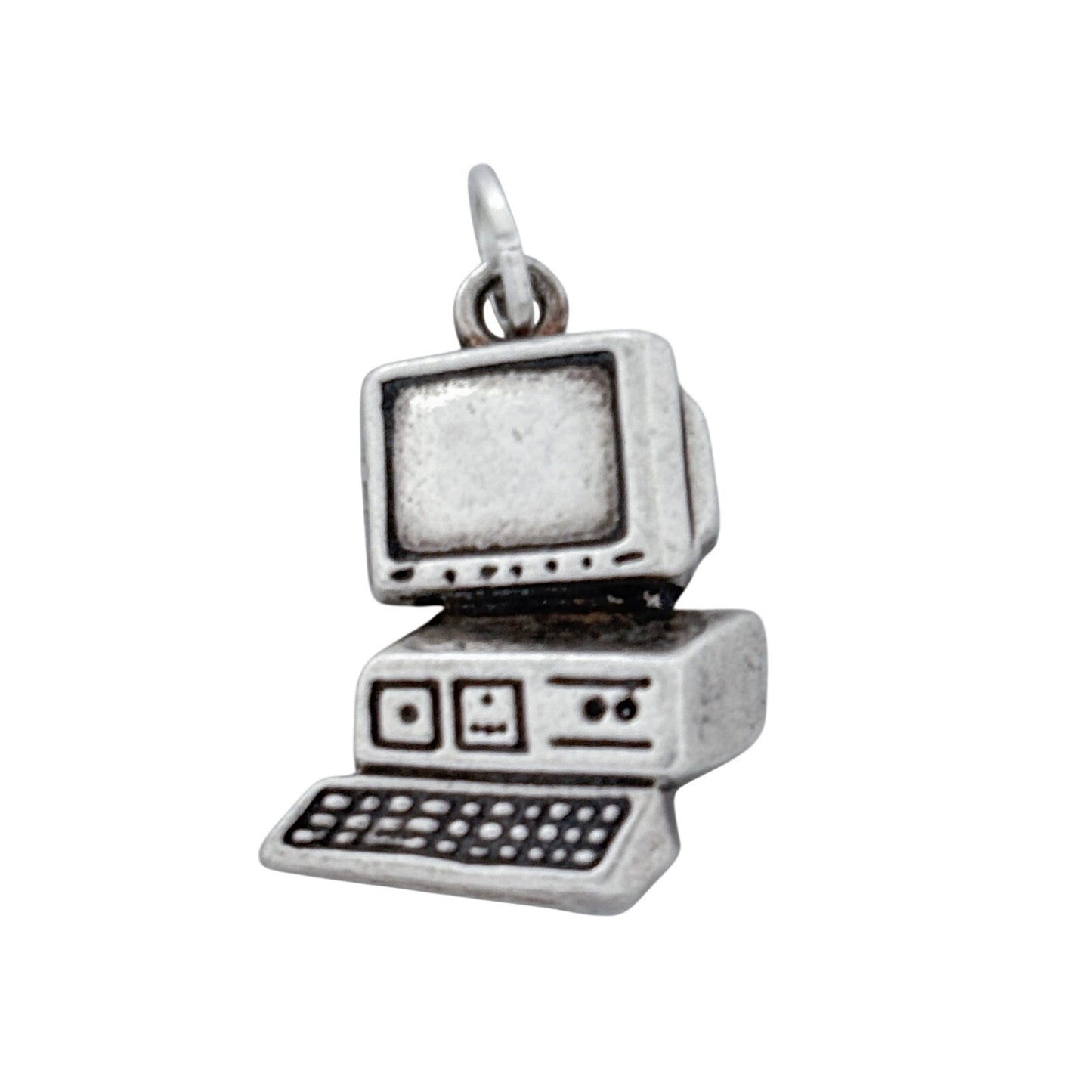 Vintage Sterling Silver 925 Computer Charm