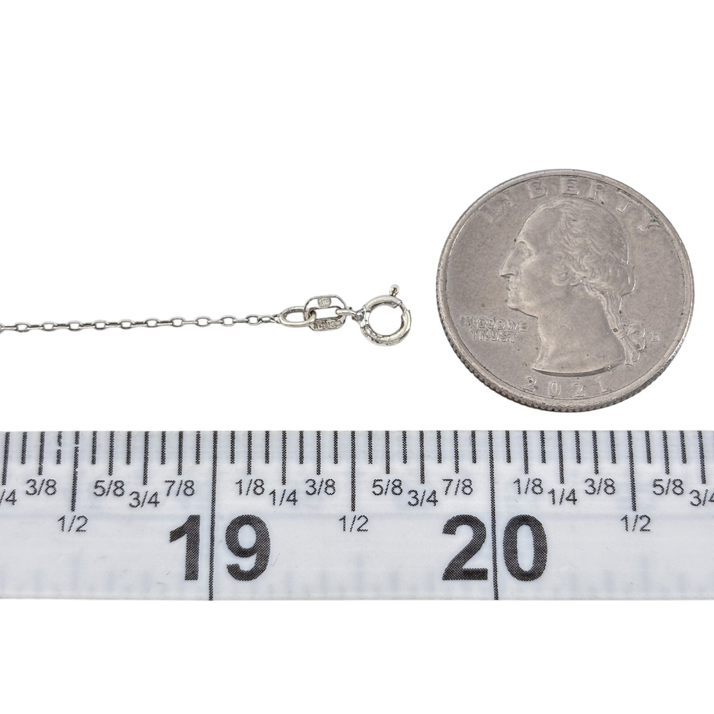Vintage Italian Sterling Silver 925 Cable Link Chain Necklace 19.5"