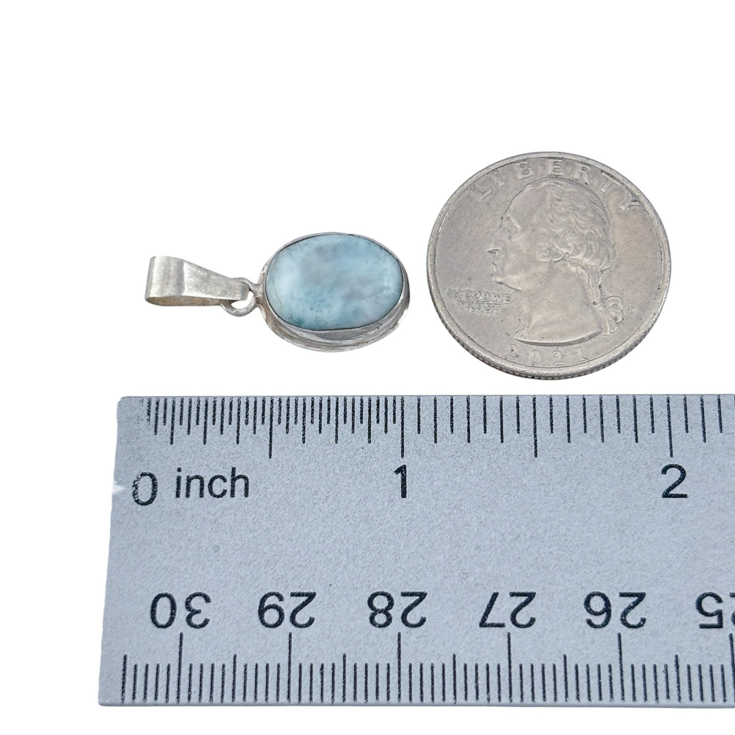 Vintage Sterling Silver 925 Larimar Pendant
