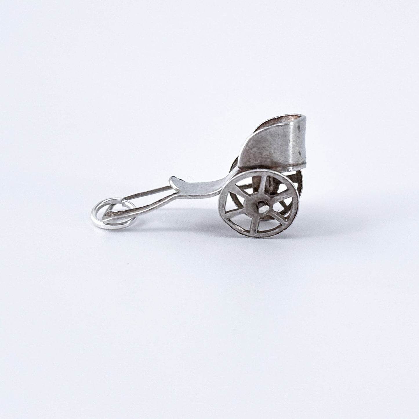 Vintage Mexico Sterling Silver 925 Rickshaw Charm Pendant