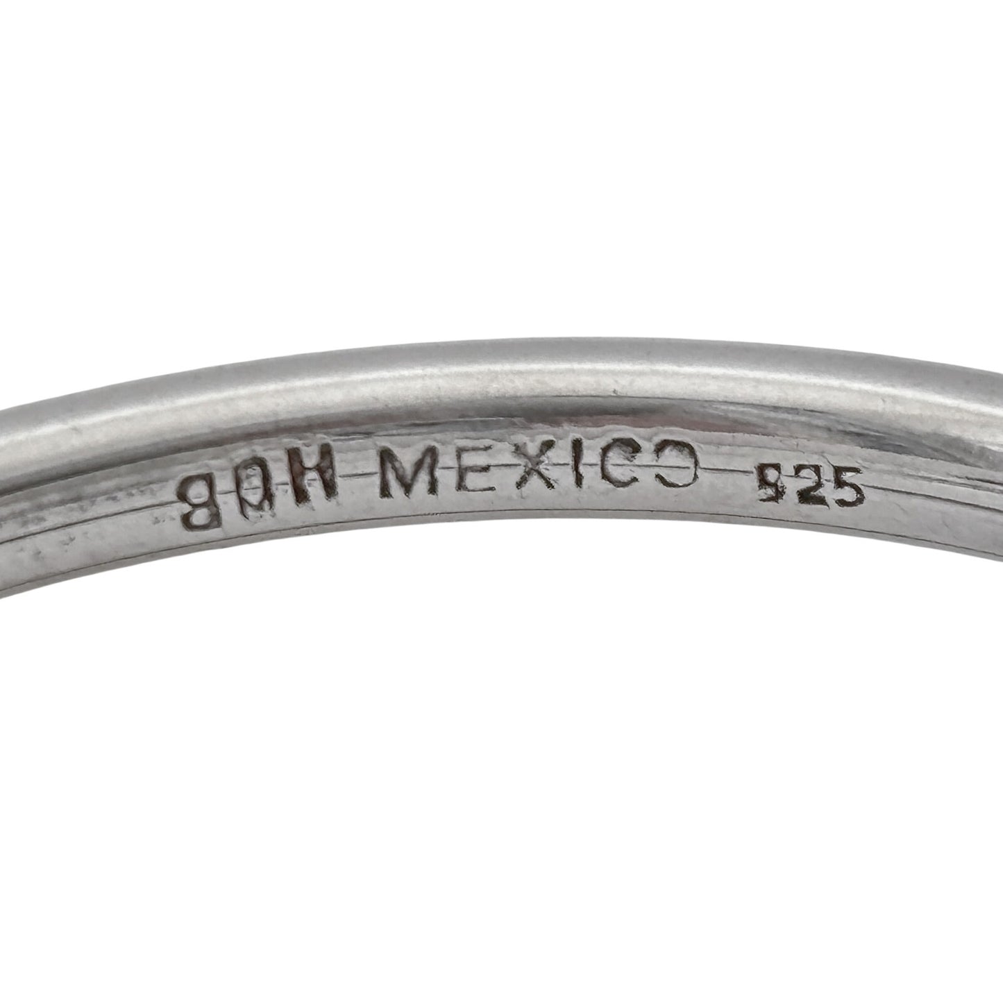 Vintage Mexican Sterling Silver 925 Teardrop Tip Crossover Bracelet 7.5"