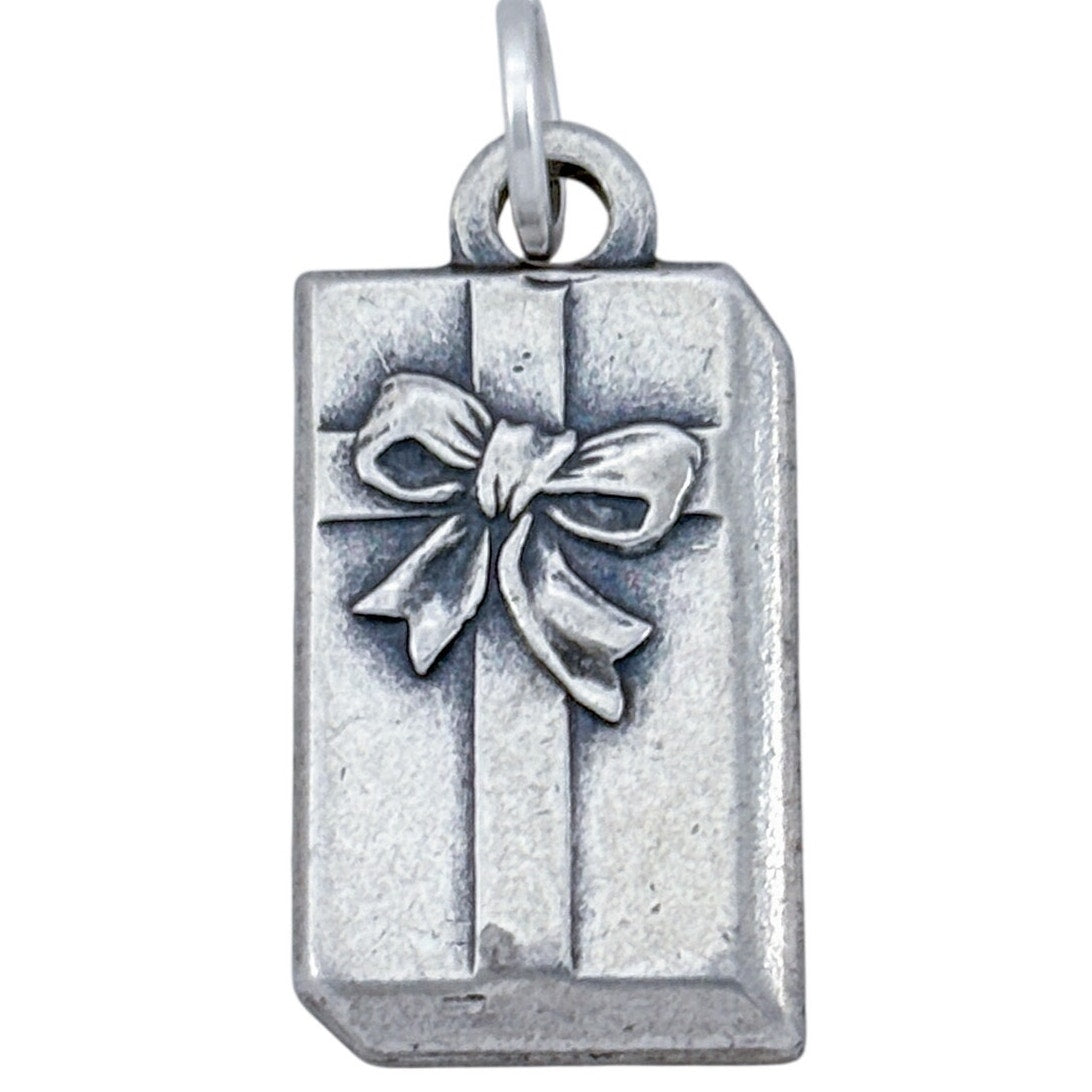 Vintage Sterling Silver 925 Gift Box Present Charm