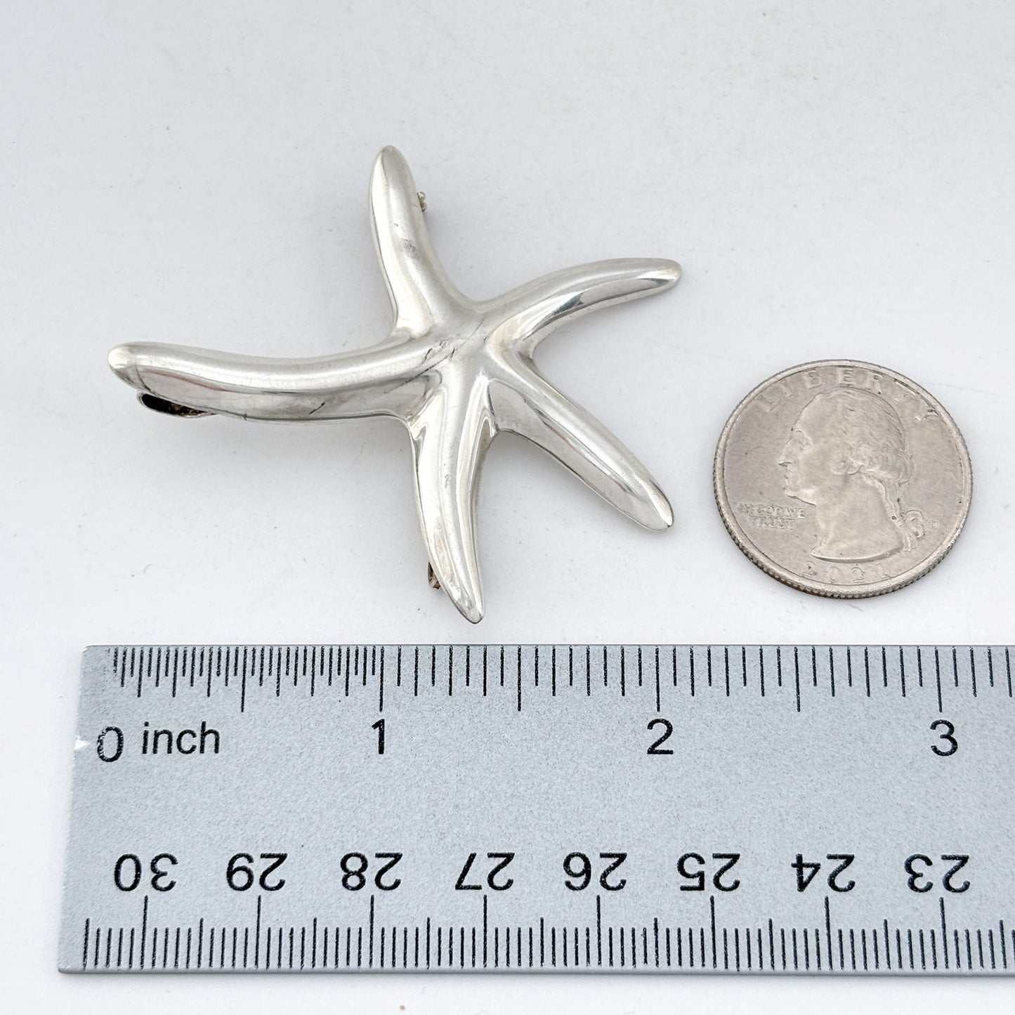 Vintage Sterling Silver 925 Starfish Brooch