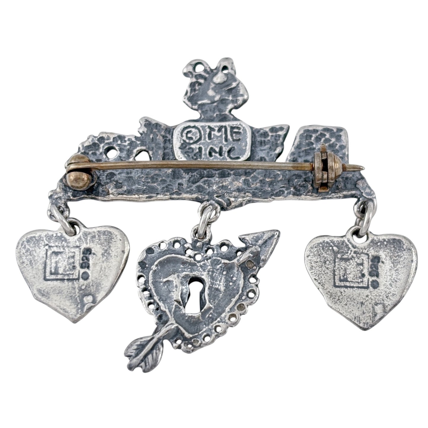 Vintage Sterling Silver 925 Mary Engelbreit Reading Brooch