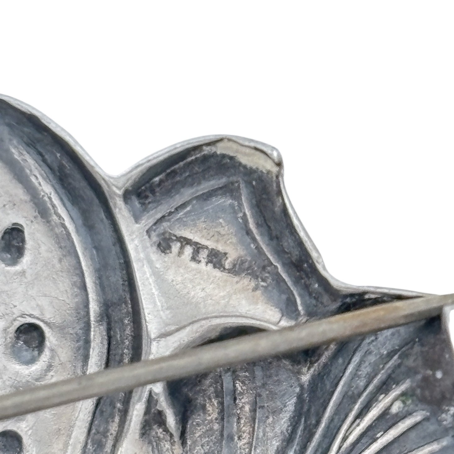 Vintage Sterling Silver 925 Floral Leaf Berry Brooch