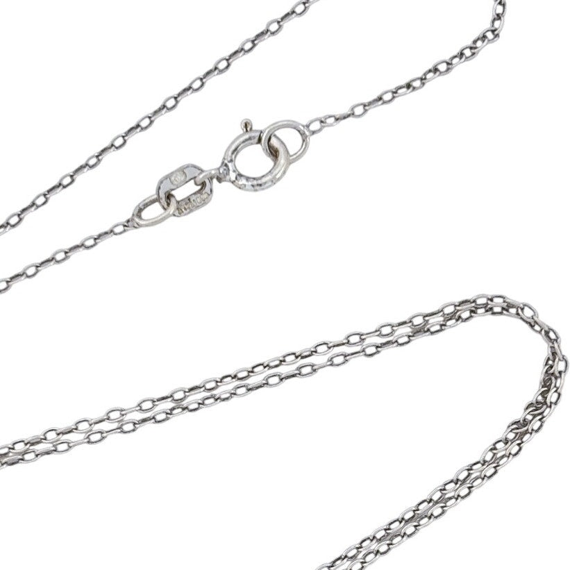 Vintage Italian Sterling Silver 925 Cable Link Chain Necklace 19.5"