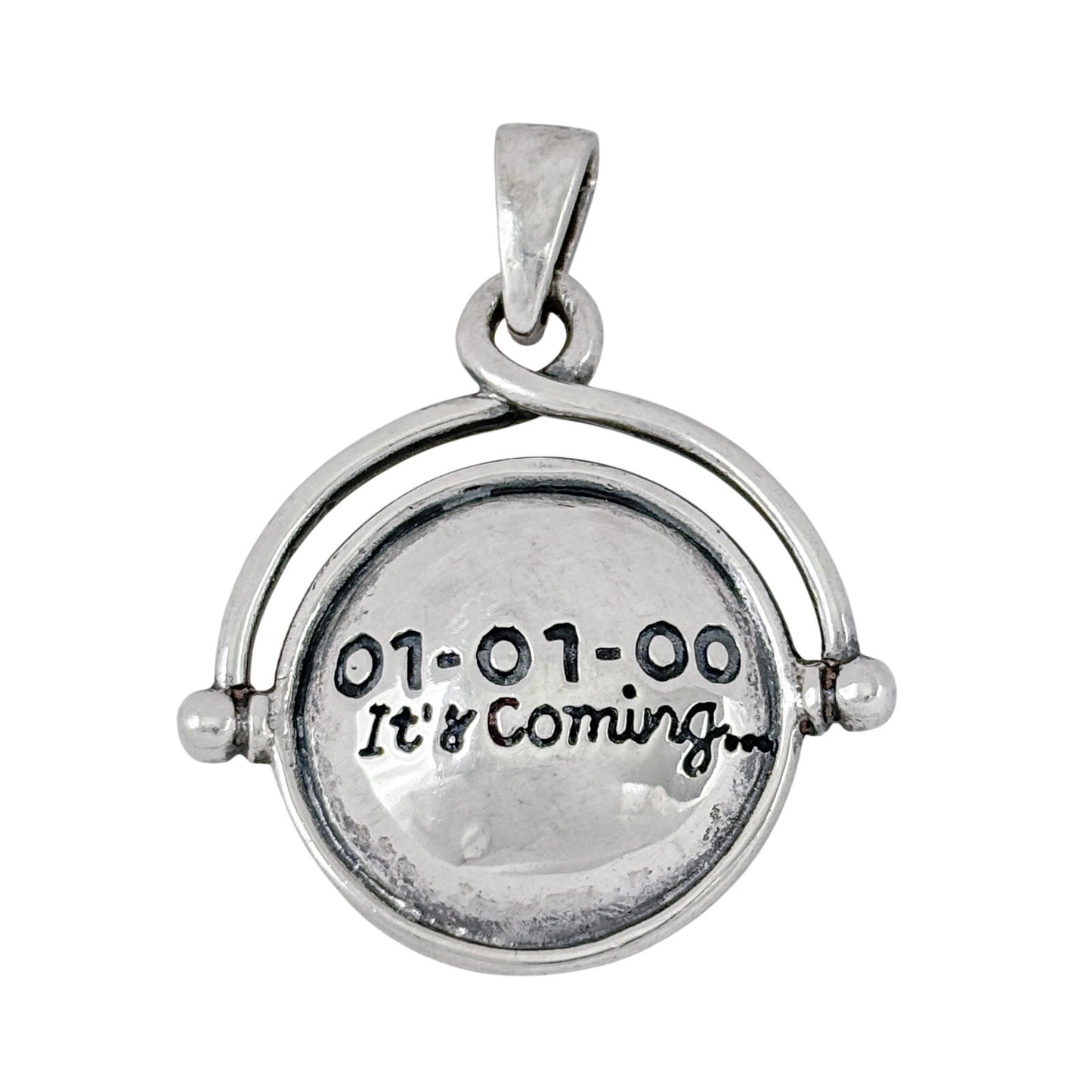 Vintage Sterling Silver 925 Y2K Millennium Pendant
