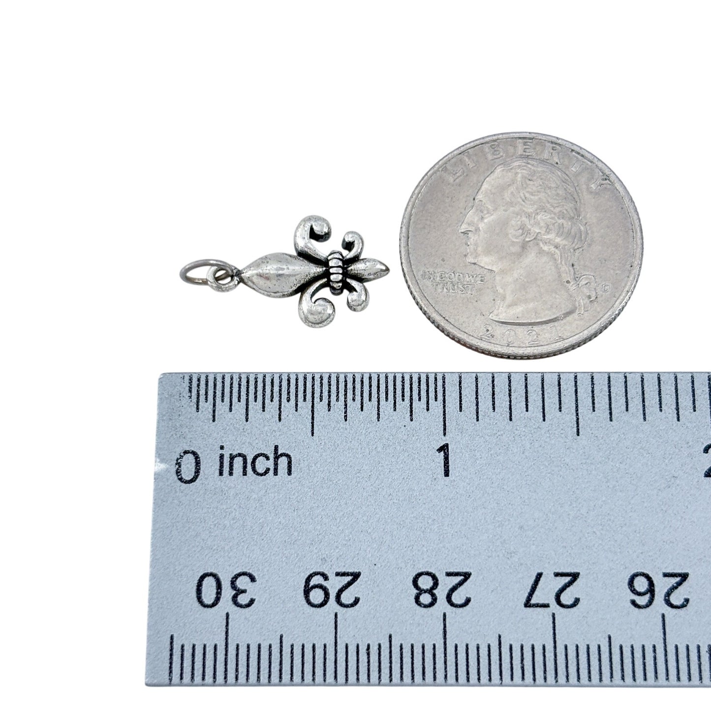 Vintage Sterling Silver 925 Fleur de Lis Pendant