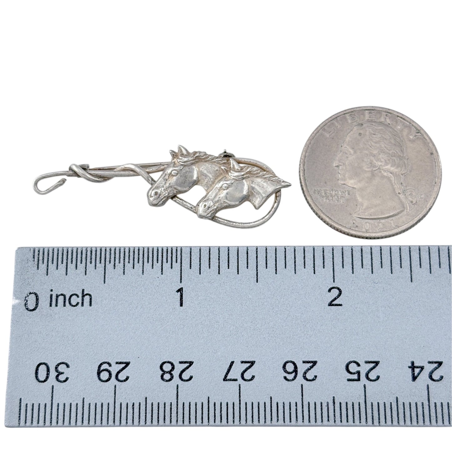 Vintage Sterling Silver 925 Horse Brooch Pin