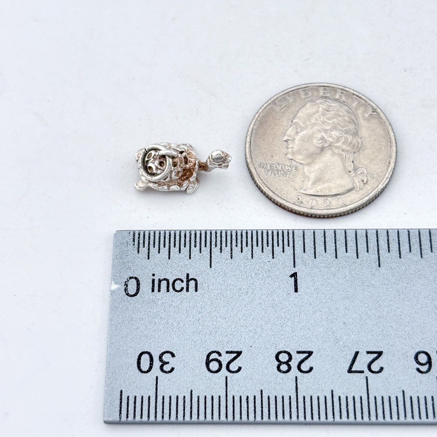Vintage Sterling Silver 925 Turtle Charm