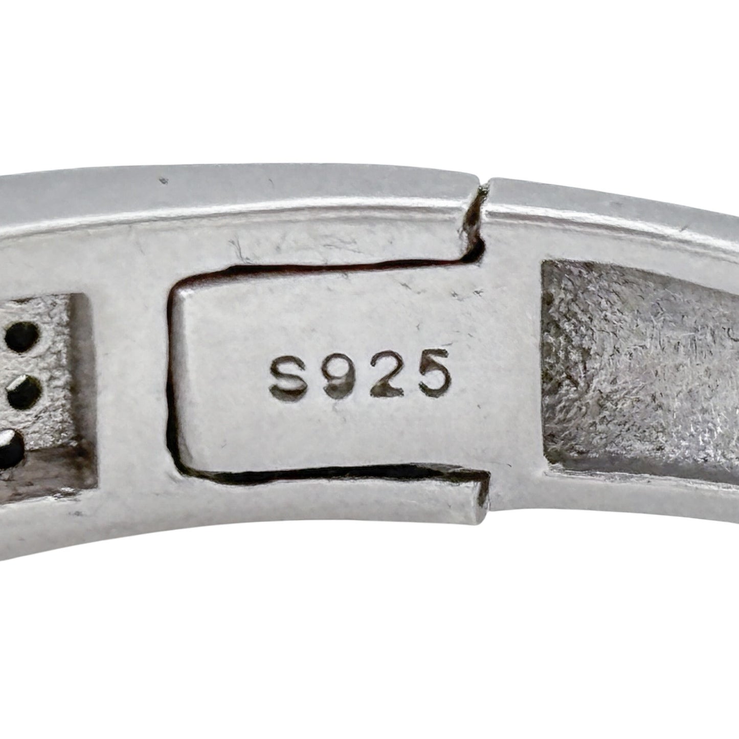 Vintage Sterling Silver 925 Diamond 1.19ctw Bangle Bracelet 6.5"