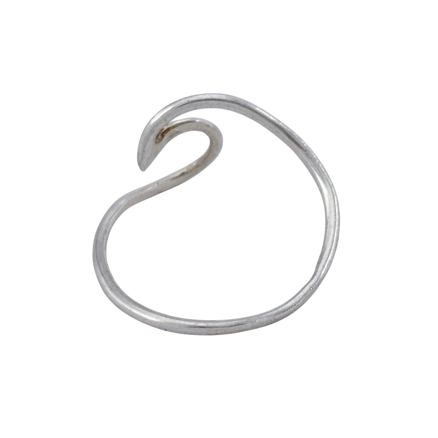 Vintage Sterling Silver 925 Wave Swirl Ring Size 7