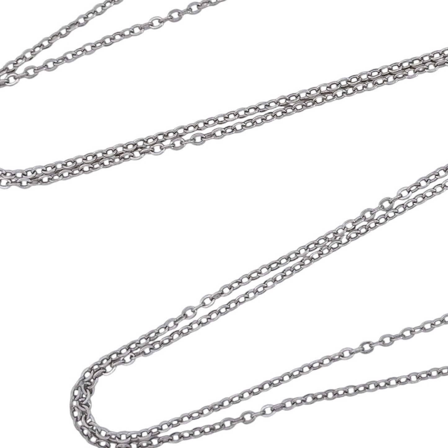 Vintage Sterling Silver 925 Cable Link Chain Necklace 18.5"-20.5"