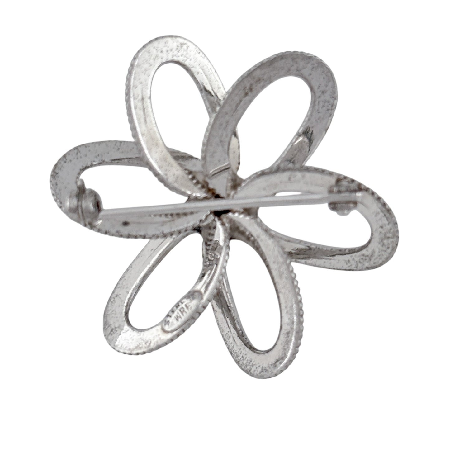 Vintage Sterling Silver 925 Flower Brooch