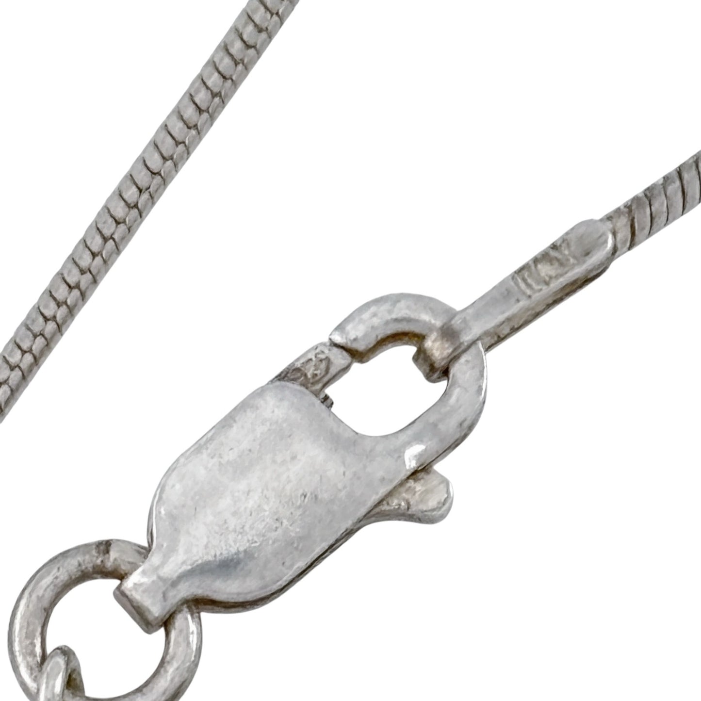 Vintage Sterling Silver 925 Snake Chain Necklace Adjustable to 20"