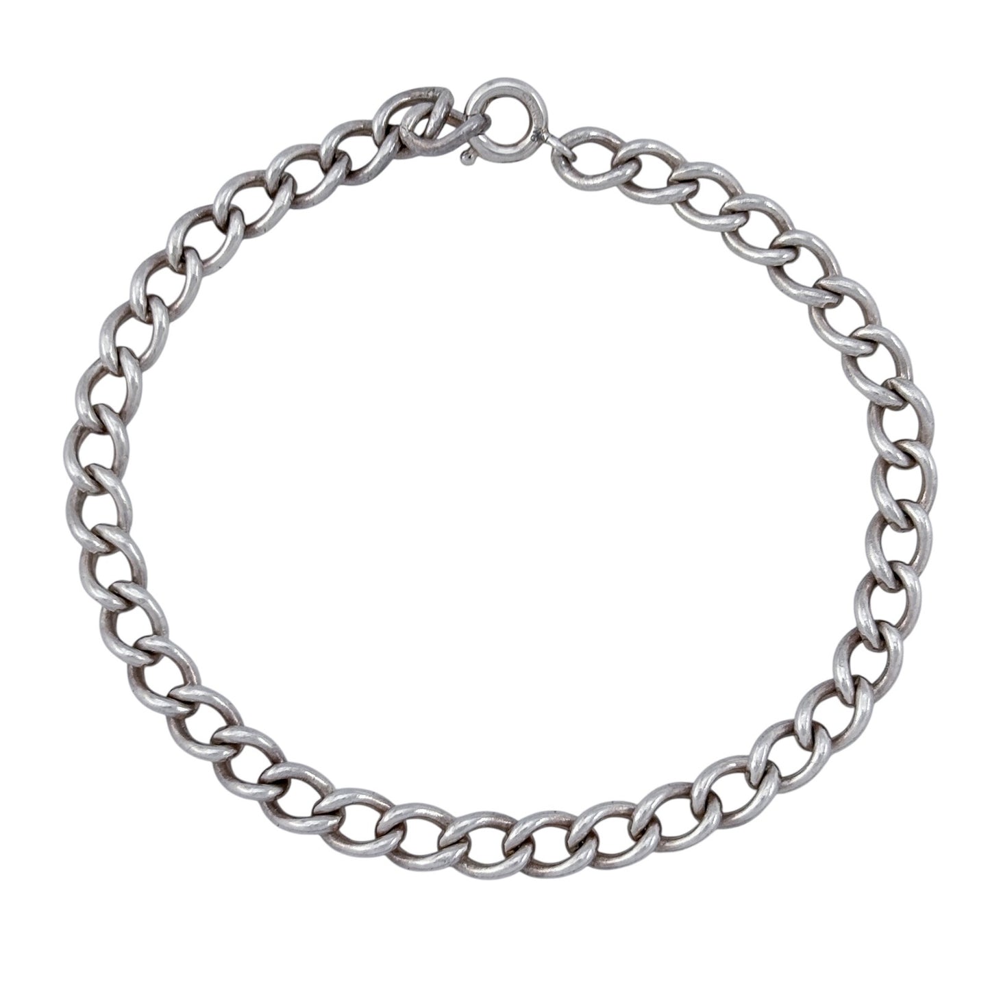 Vintage Sterling Silver 925 Chunky Chain Bracelet 7.5"