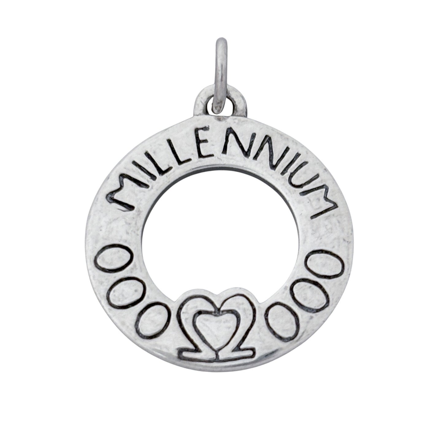 Vintage Sterling Silver 925 Millennium Disk Pendant