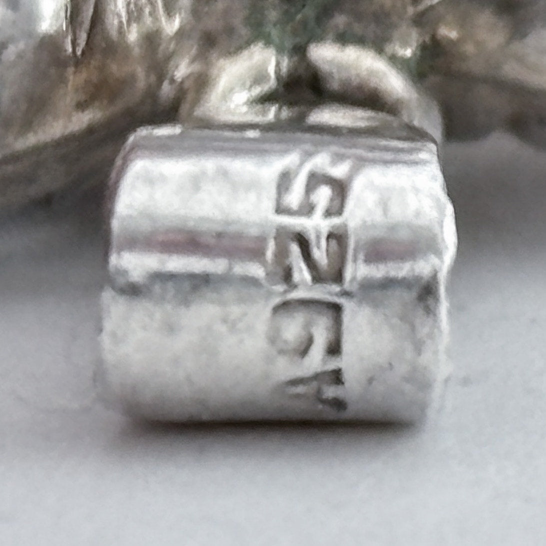 Vintage Sterling Silver 925 Puffed Quilted Heart Pendant