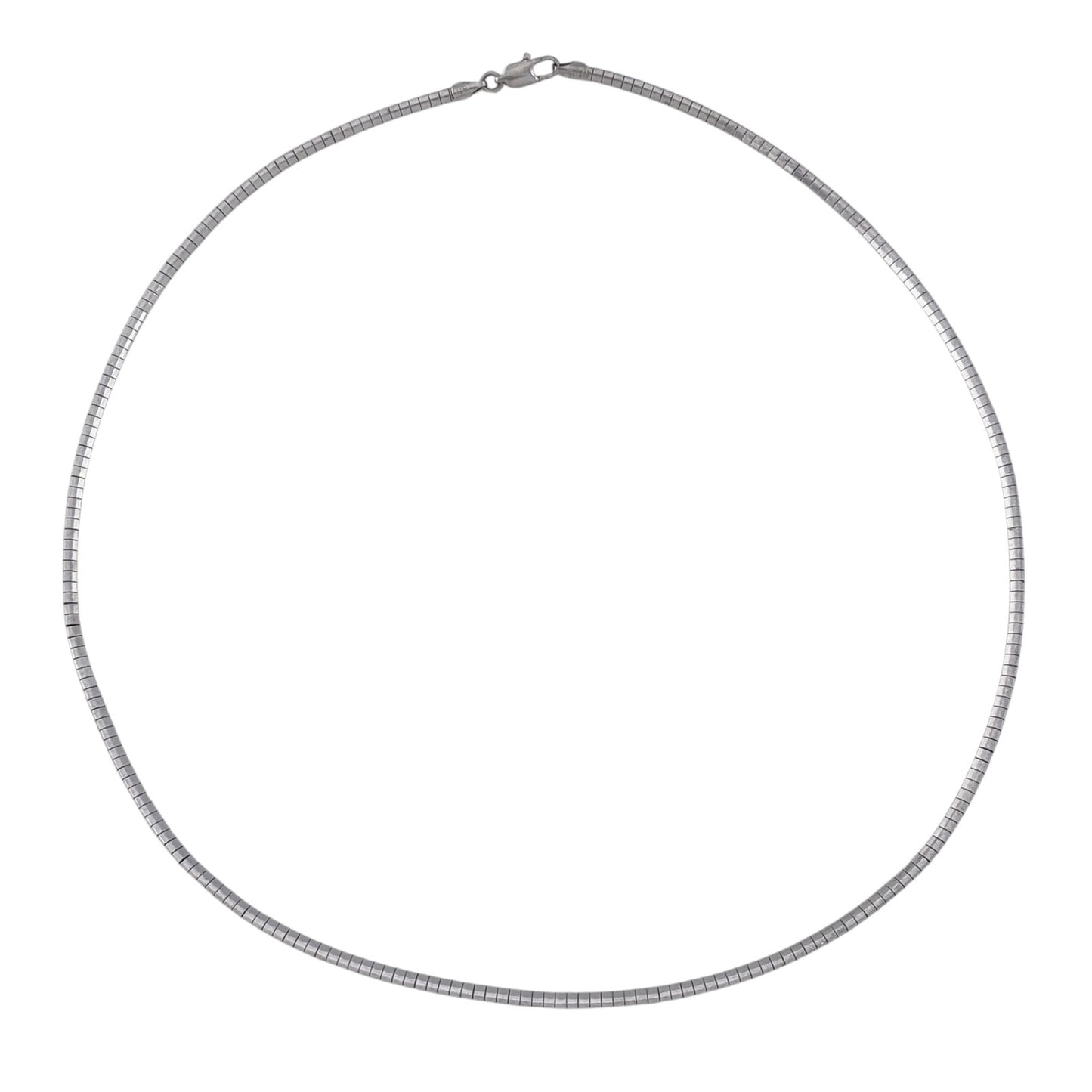 Vintage Sterling Silver 925 Omega Chain Necklace 18"