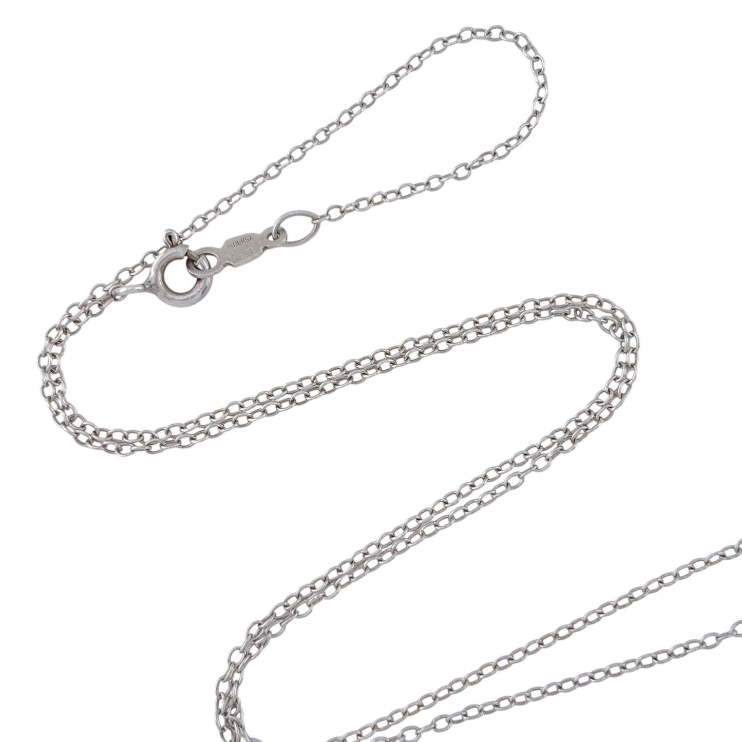 Vintage Sterling Silver 925 Cable Link Chain Necklace 17"
