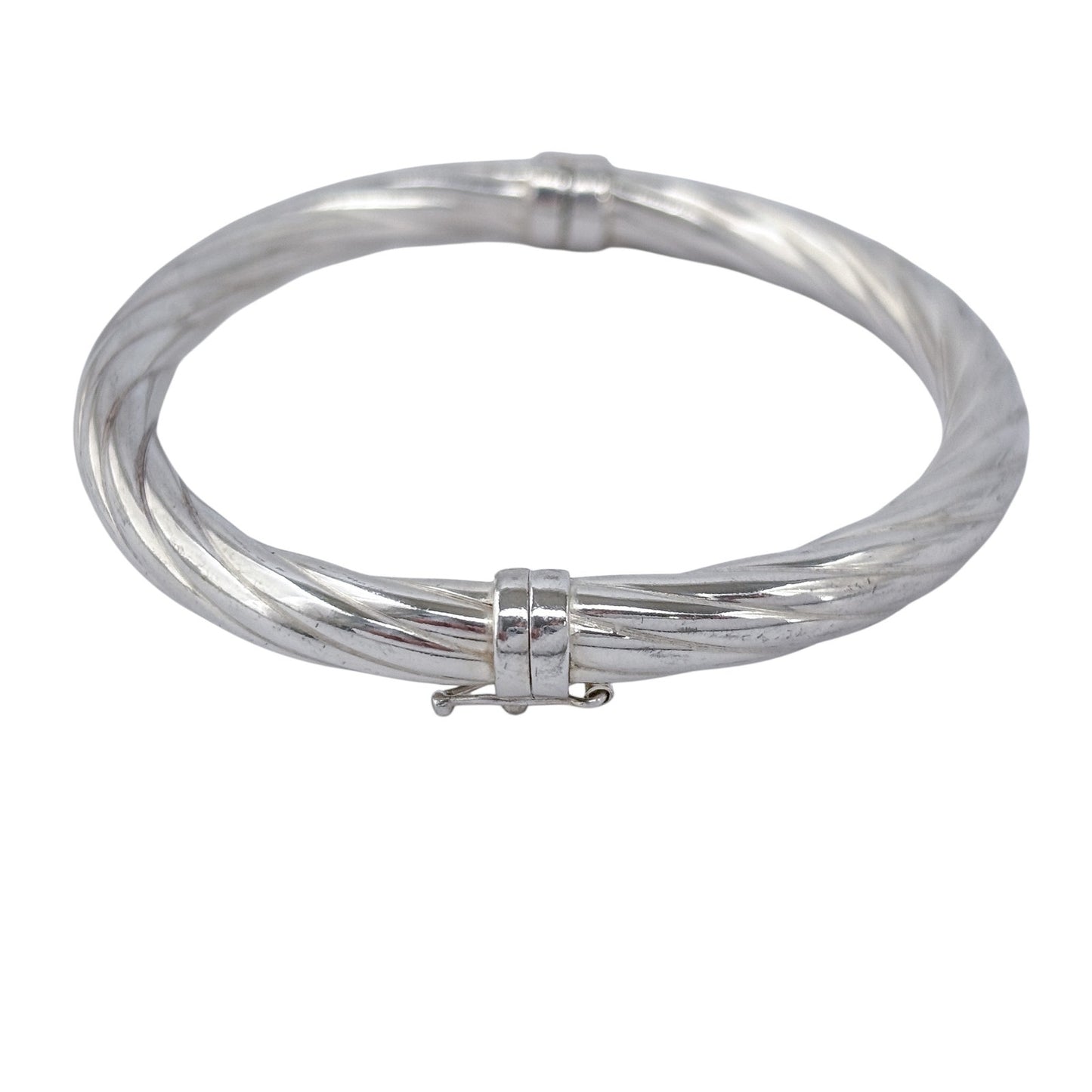 Estate Dyadema Sterling Silver 925 Twisted Bangle Bracelet 7"