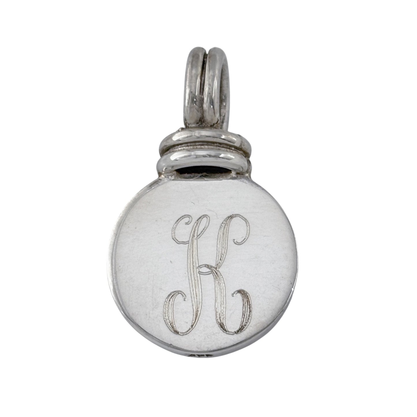 Vintage Sterling Silver 925 Monogram “K” Pendant