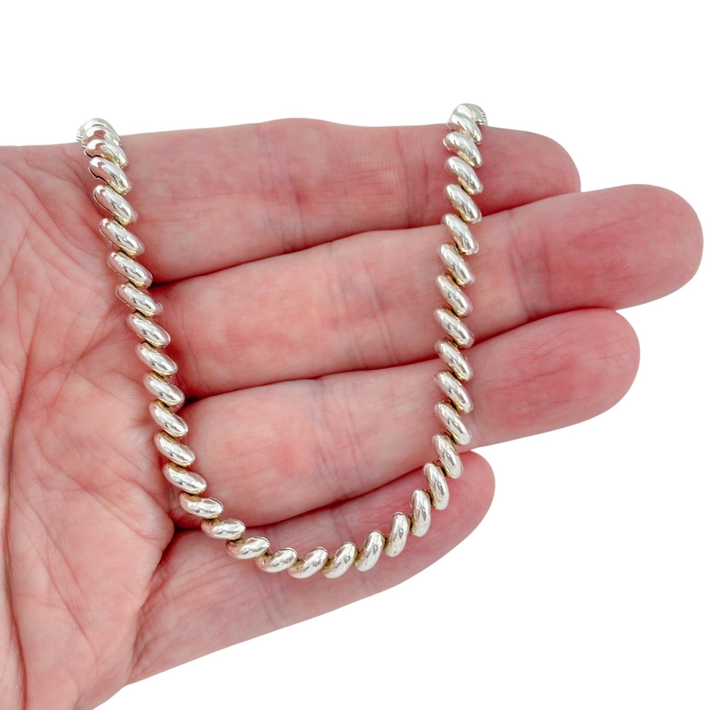 Vintage Sterling Silver 925 San Marco Chain Necklace 18"