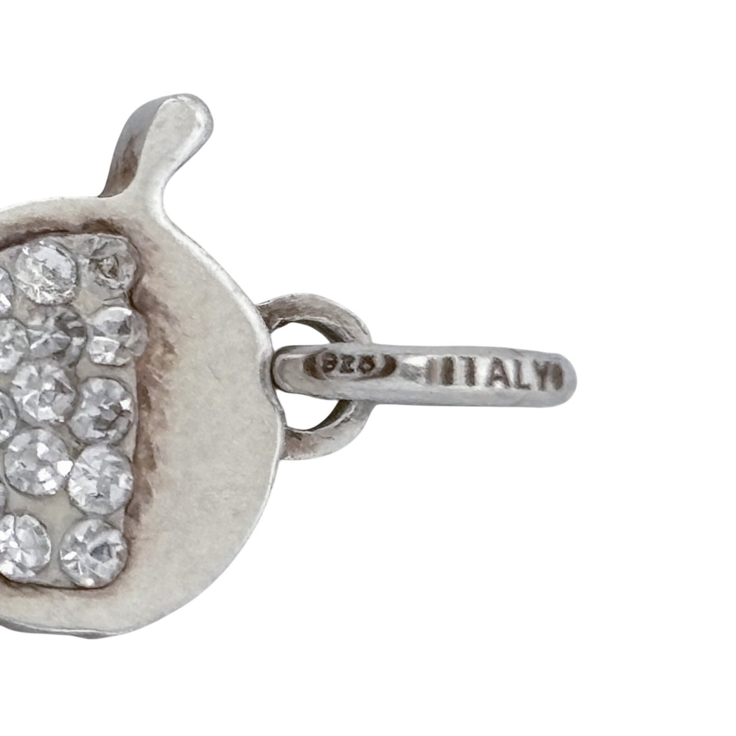 Vintage Italy Sterling Silver 925 Cubic Zirconia Boy Charm
