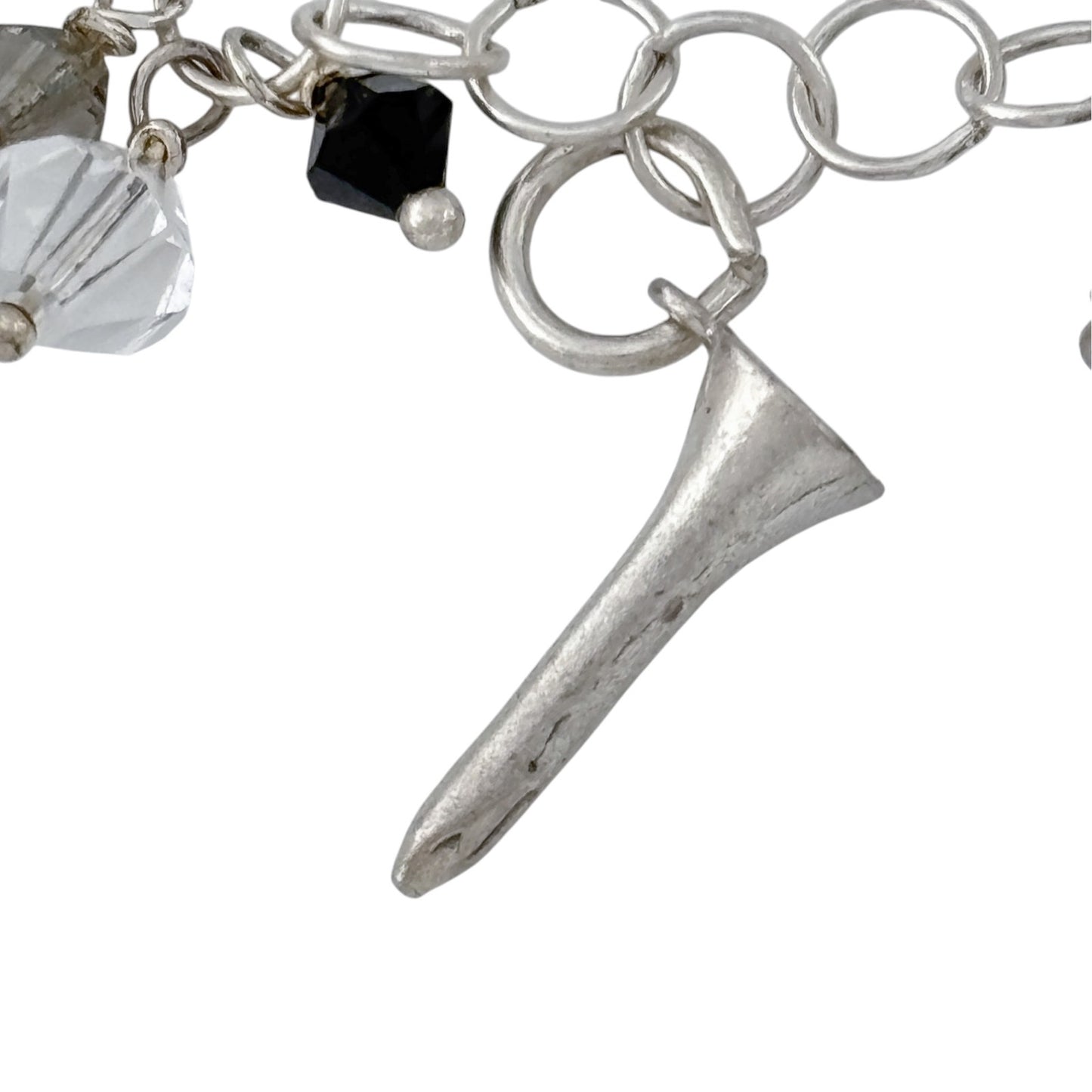 Vintage Sterling Silver 925 Golf Charm Bracelet 6.5-7.5"