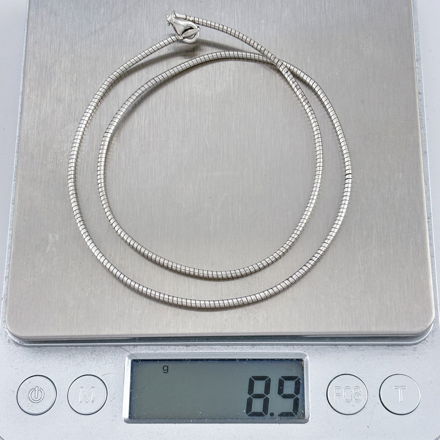 Vintage Sterling Silver 925 Snake Chain Necklace 16"