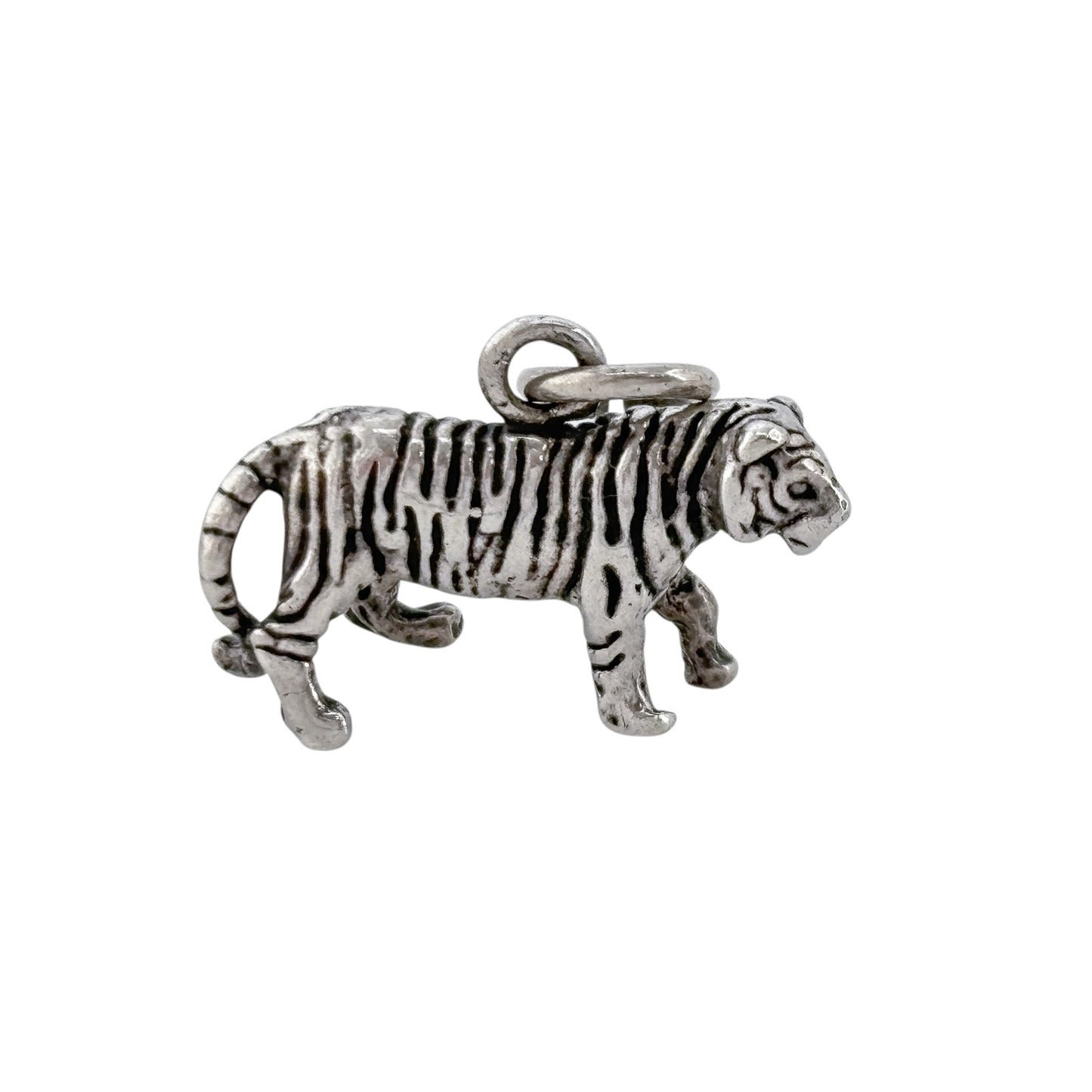 Vintage Sterling Silver 925 Tiger Charm