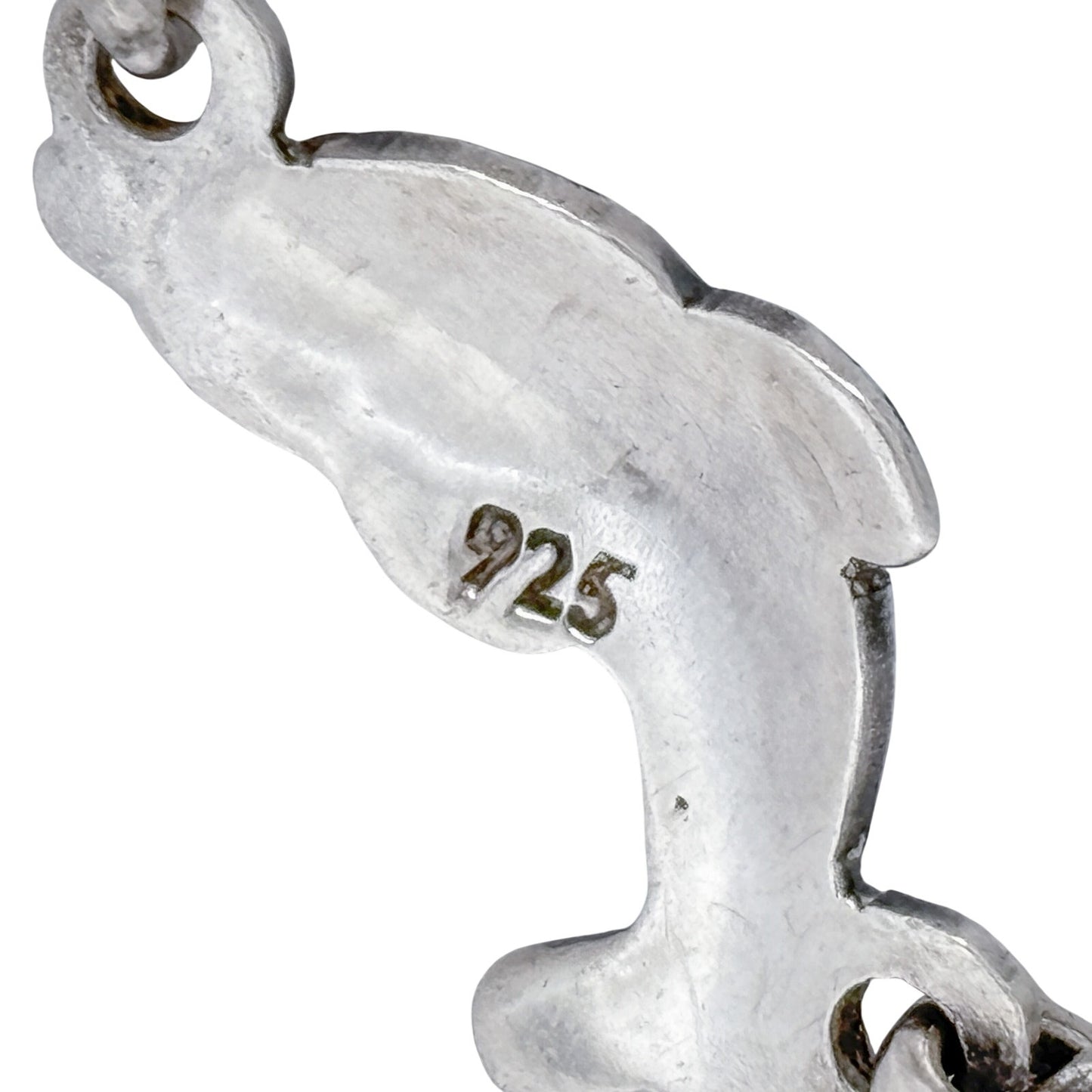 Vintage Sterling Silver 925 Blue Enamel Dolphin Bracelet 8"