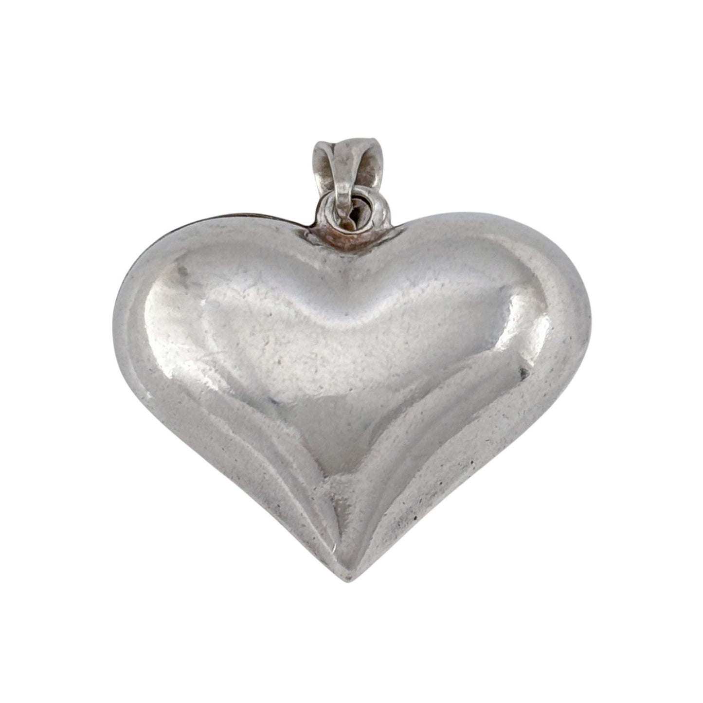 Vintage Sterling Silver 925 Puffy Heart Pendant