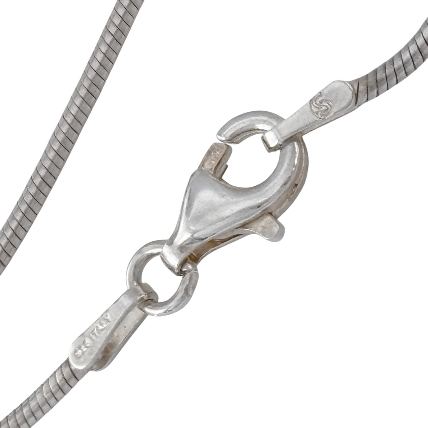 Vintage Italy Sterling Silver 925 Snake Chain Necklace 18"