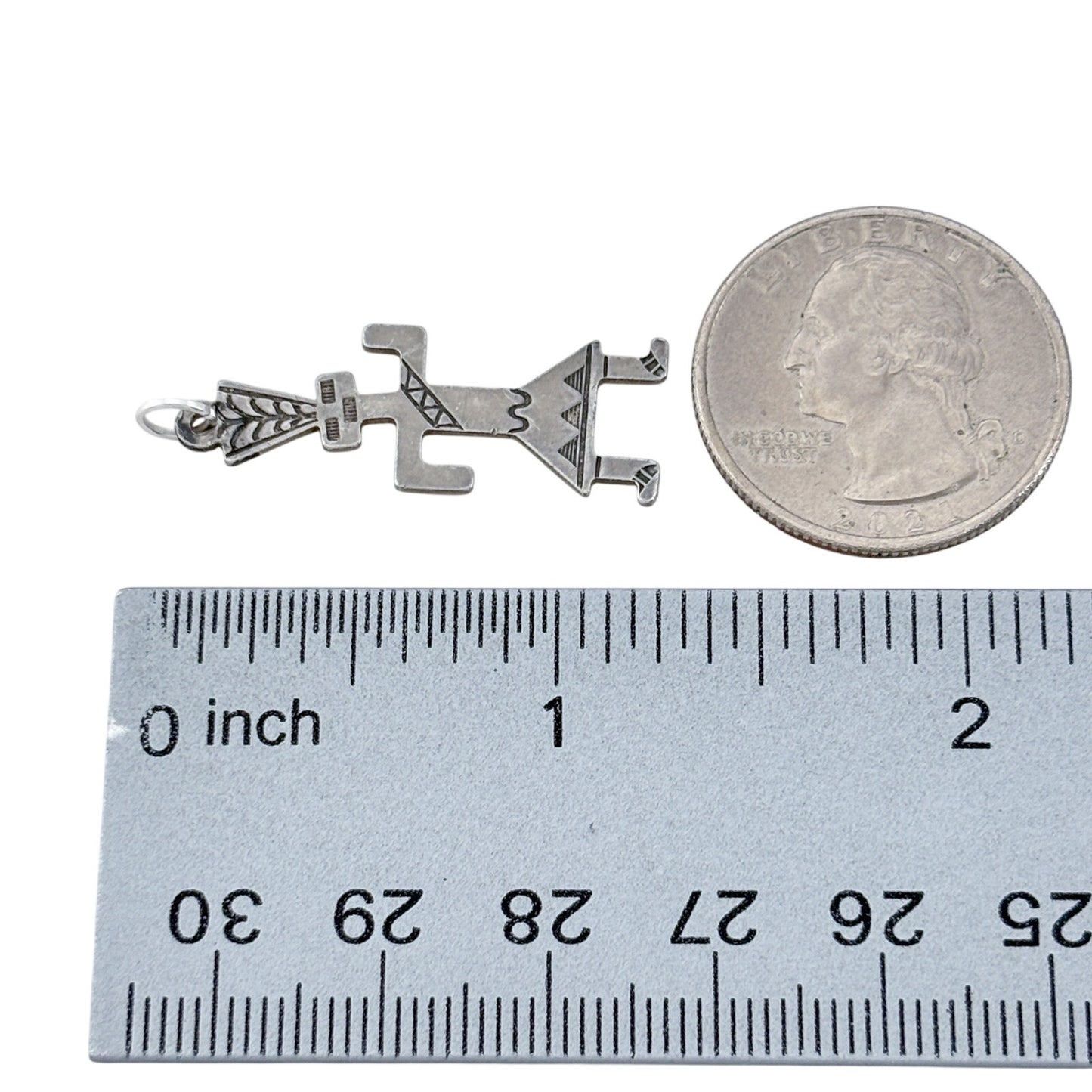 Vintage Sterling Silver 925 Kachina Doll Dancer Pendant
