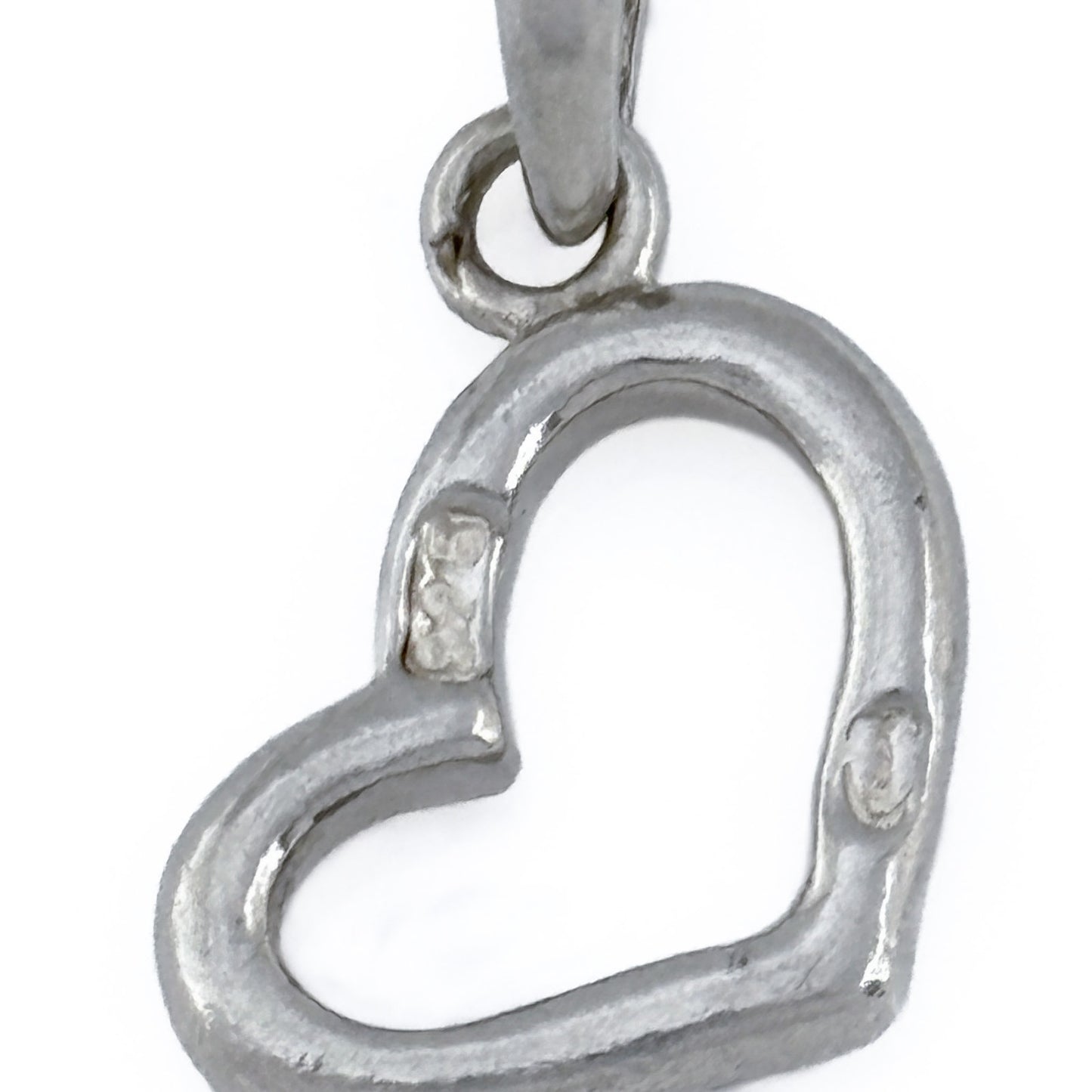 Vintage Sterling Silver 925 Open Heart Pendant