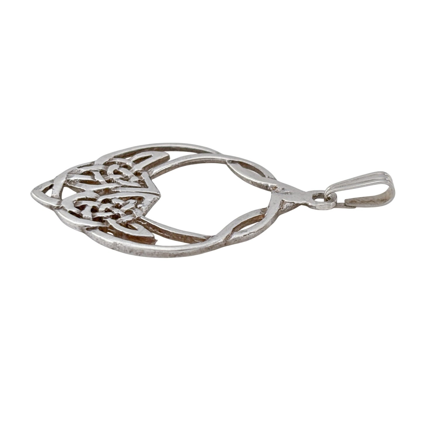 Vintage Sterling Silver 925 Celtic Wolf Knot Pendant