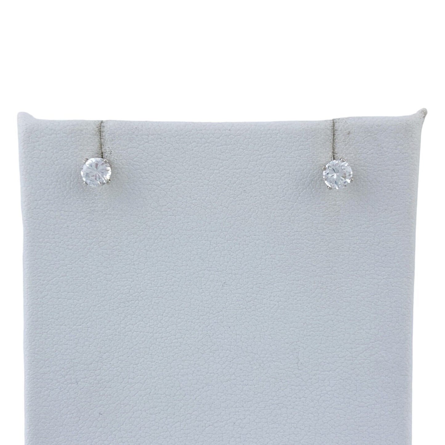 Vintage Sterling Silver 925 Cubic Zirconia Stud Earrings