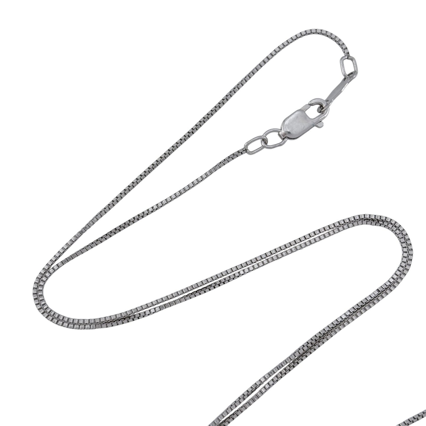 Vintage Sterling Silver 925 Box Chain Necklace 18"