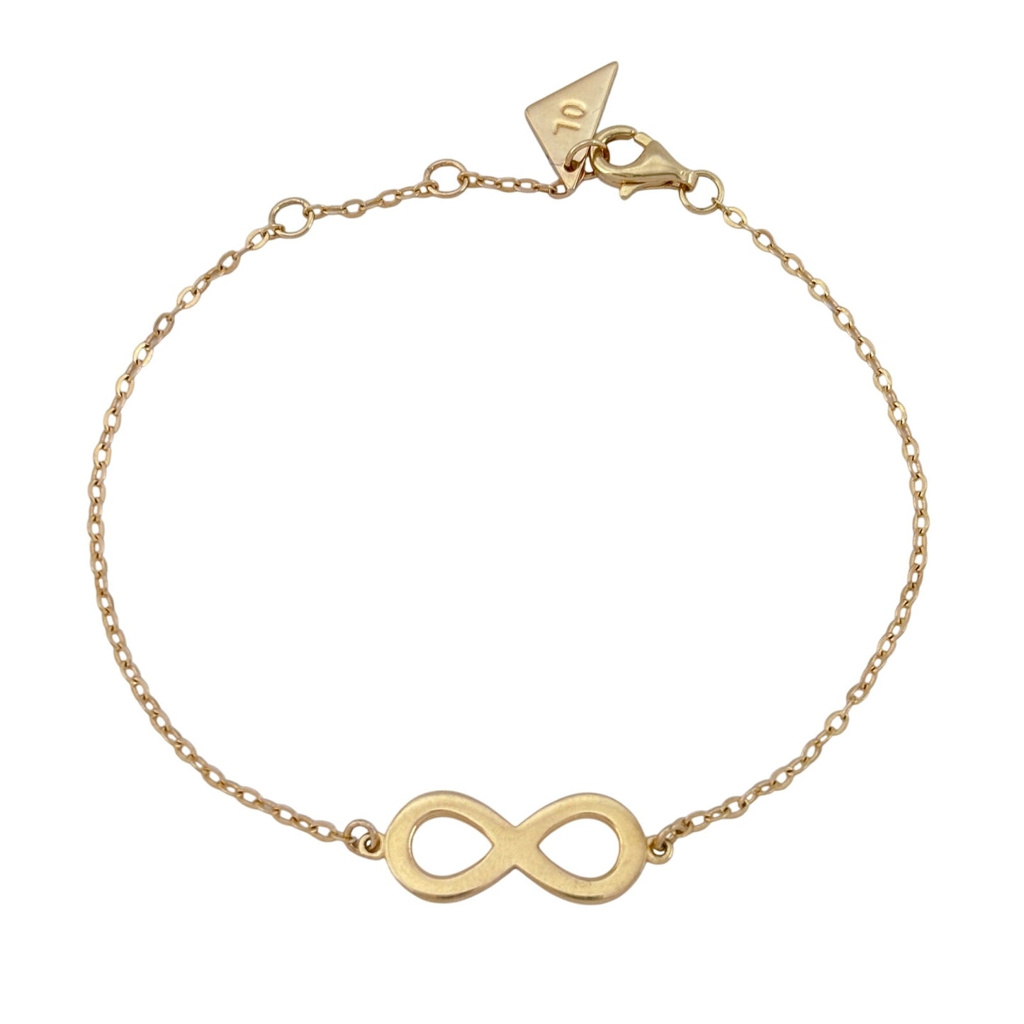 Vintage Gold-Tone Sterling Silver 925 Infinity Symbol Bracelet 6", 6.5", 7"