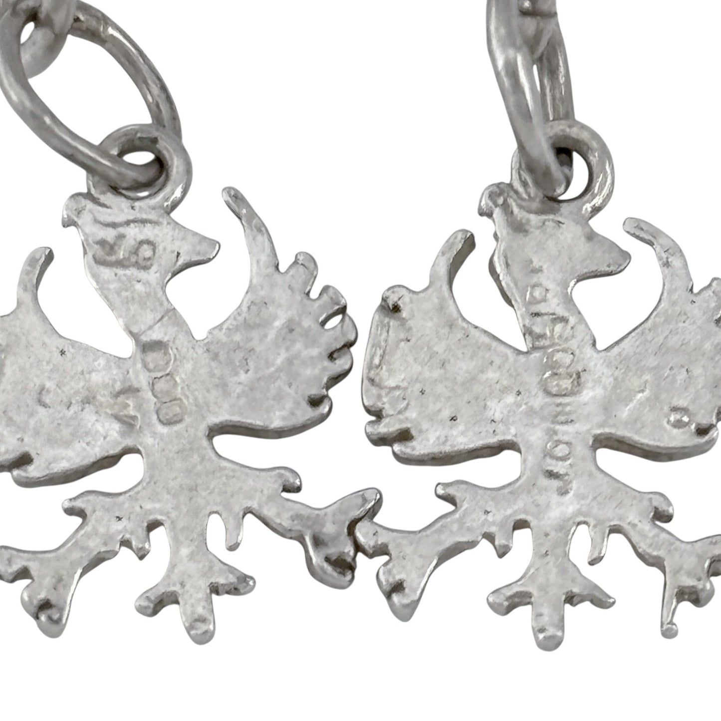 Vintage Sterling Silver 800 Polish Eagle Dangle Earrings