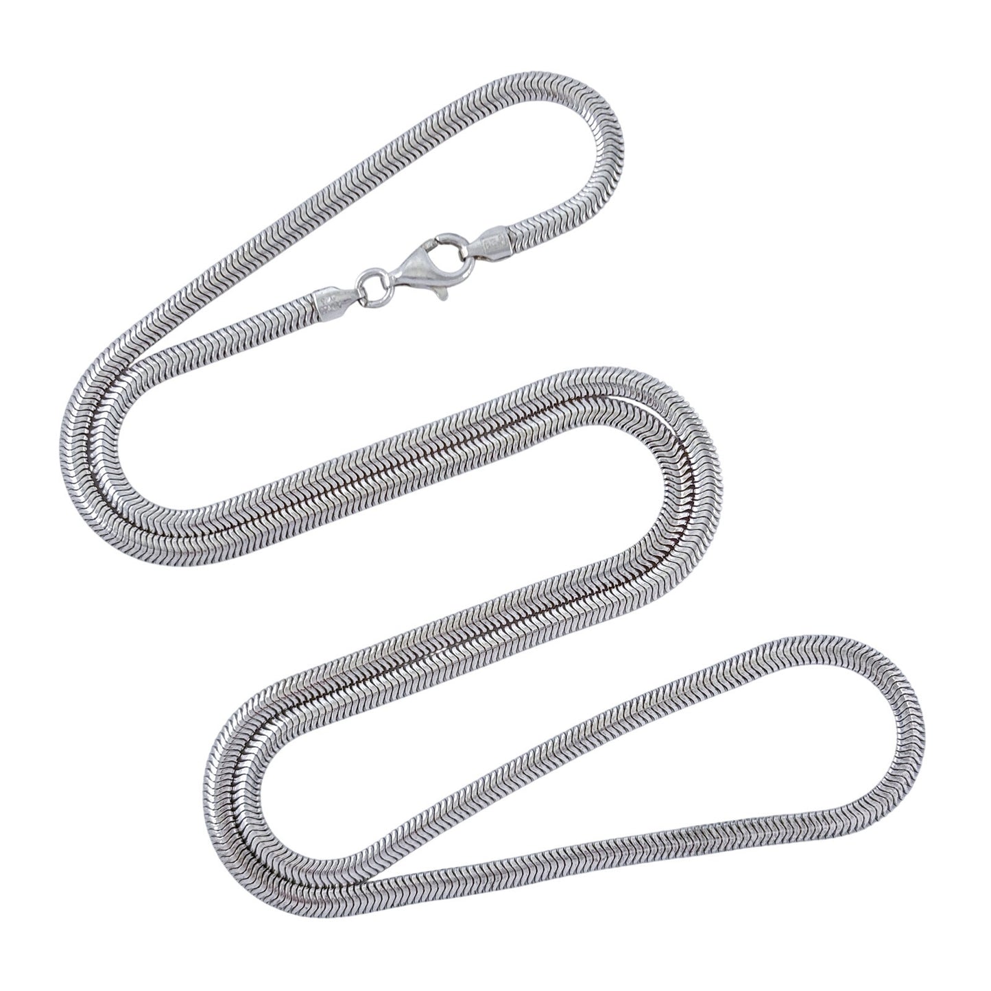 Vintage Italian Sterling Silver 925 Snake Link Chain Necklace 25"